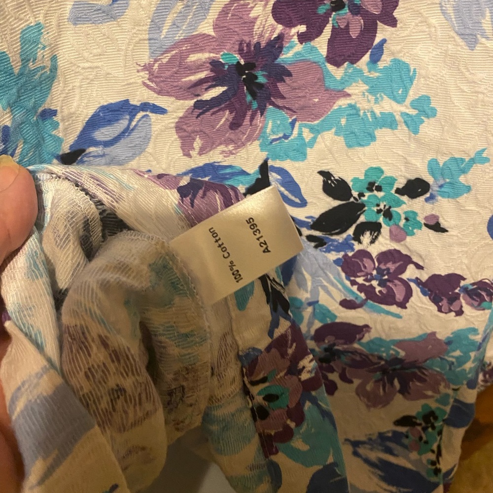 Appleseed's Women's Floral Hibiscus Jacket Blazer Grandmacore Boho Watercolor - Picture 10 of 14